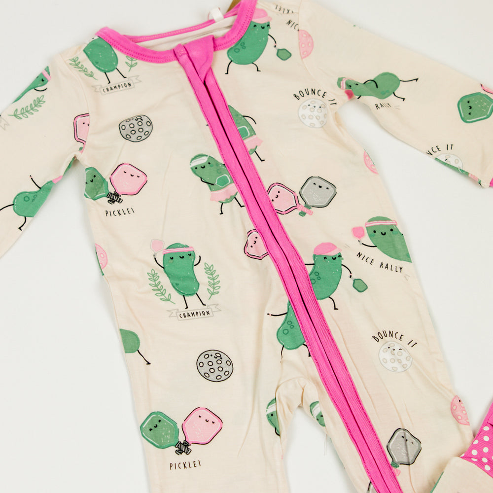 Angel Dear 2 Way Zipper Romper | Pickleball Pink