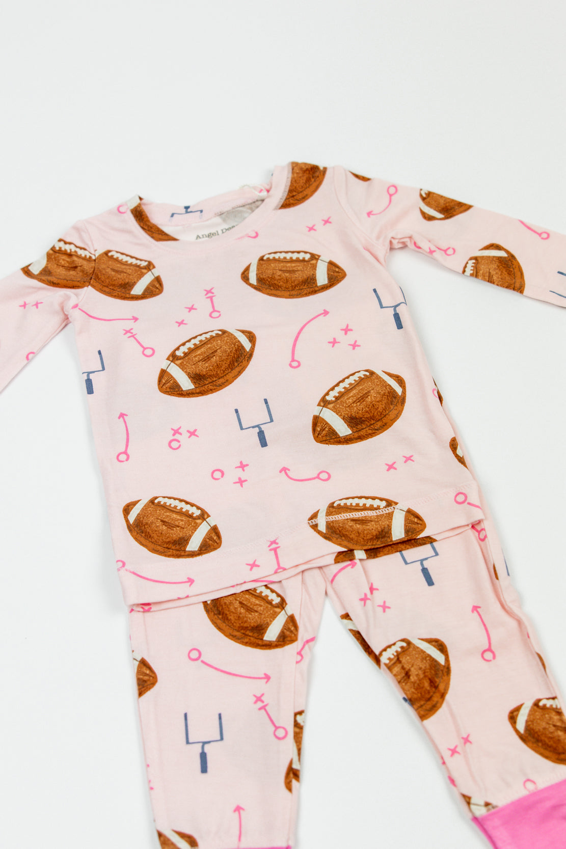 Angel Dear L/S Loungewear Set | Football Pink