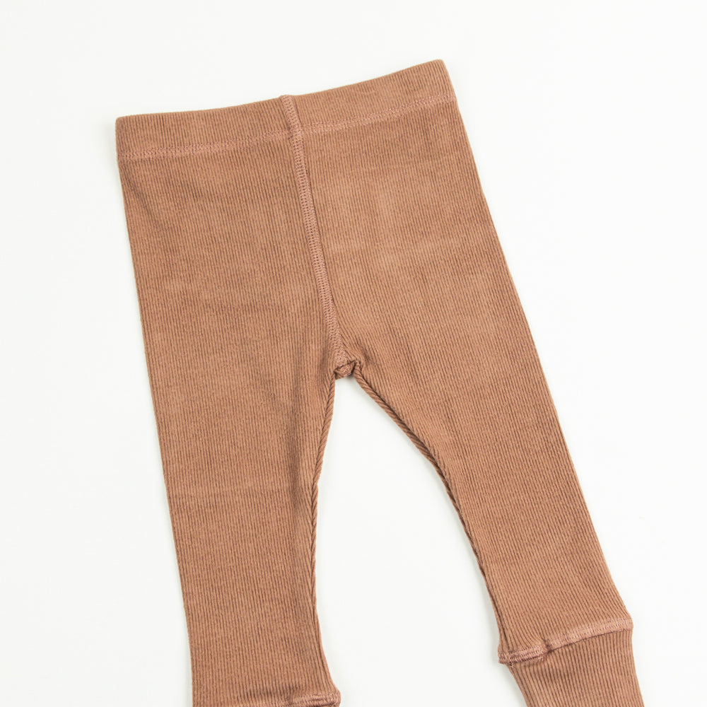 Babysprouts Ribbed Leggings | Pale Brick