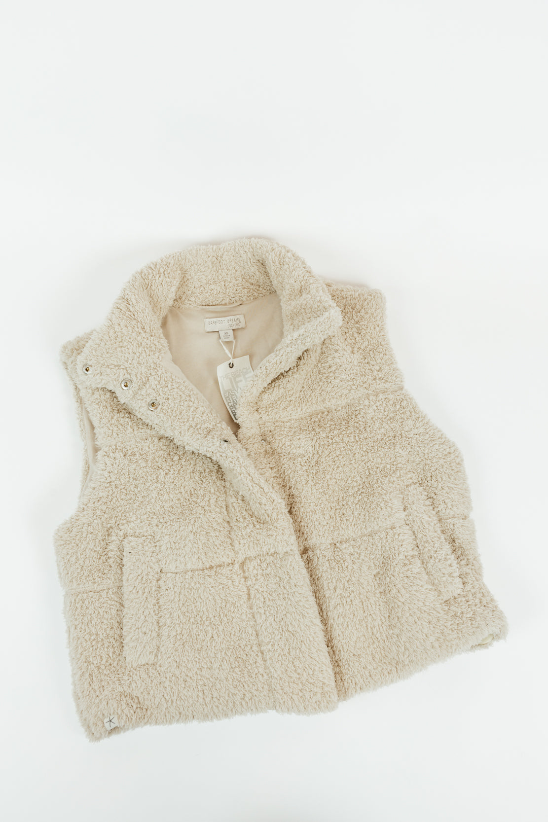 Barefoot Dreams Brushed Puffer Vest | Stone