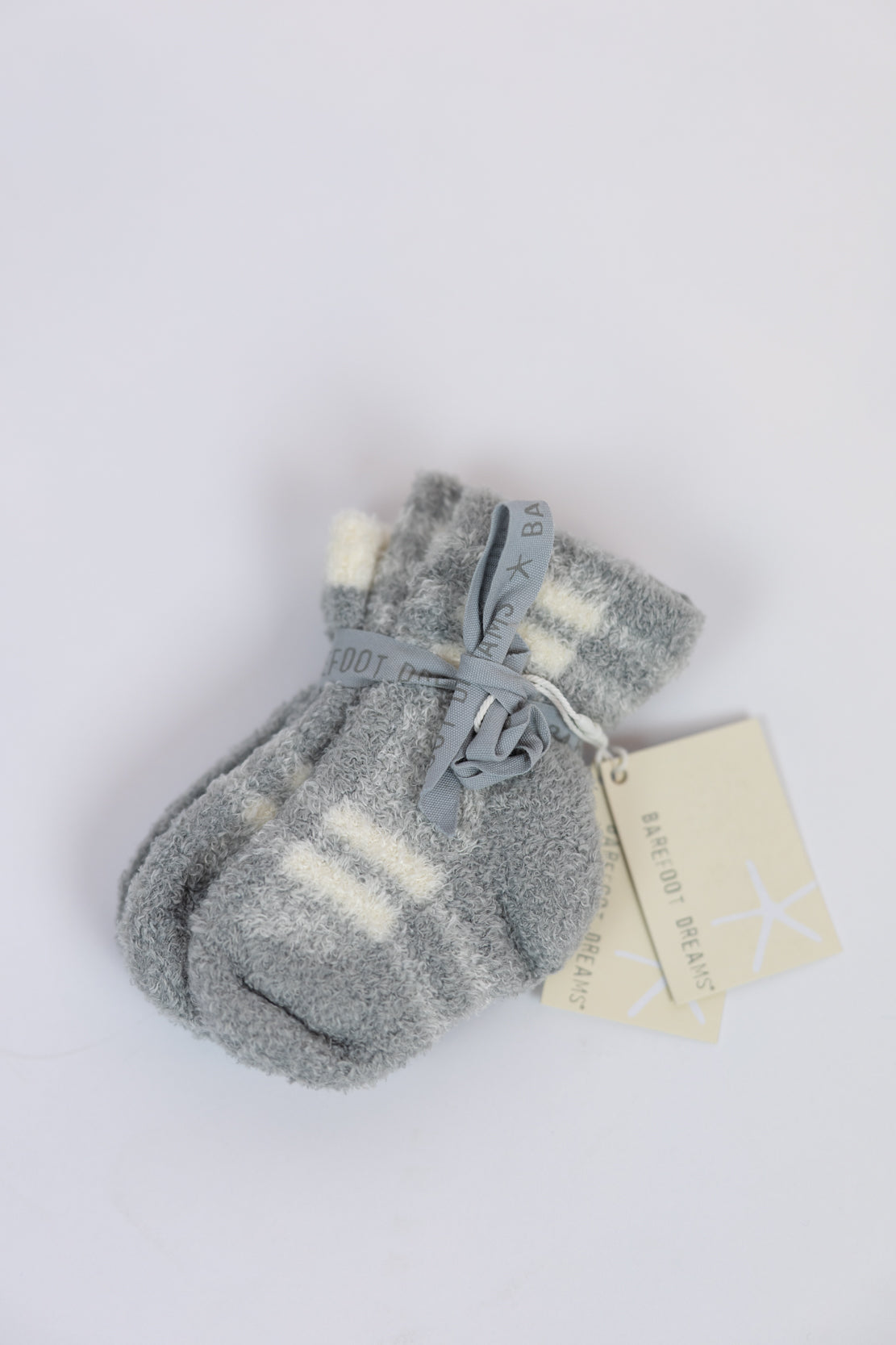 Barefoot Dreams Baby Plaid Sock Set | Moonbeam Cream