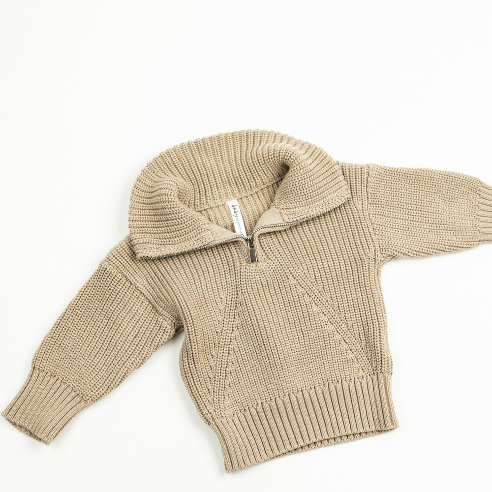 Babysprouts Knit Collar Sweater | Mocha