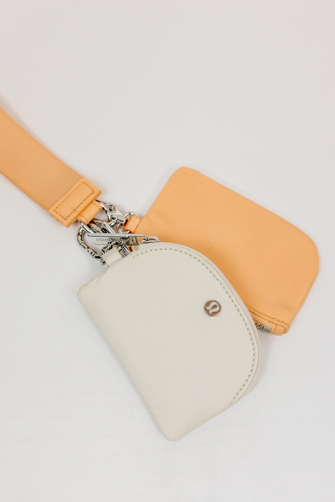 Dual Pouch Wristlet | Peach Bellini/White Opal