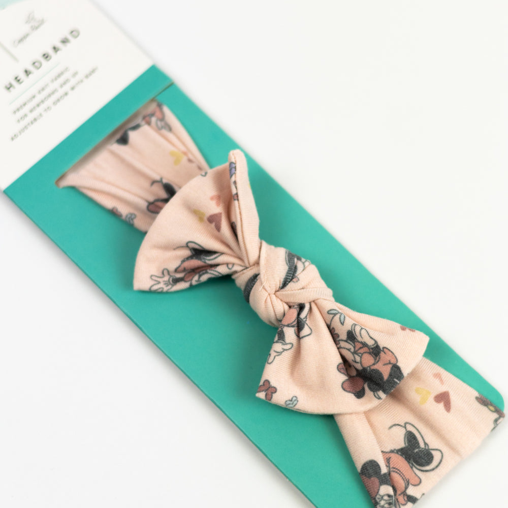 Copper Pearl Headband Bow | Minnie Mouse