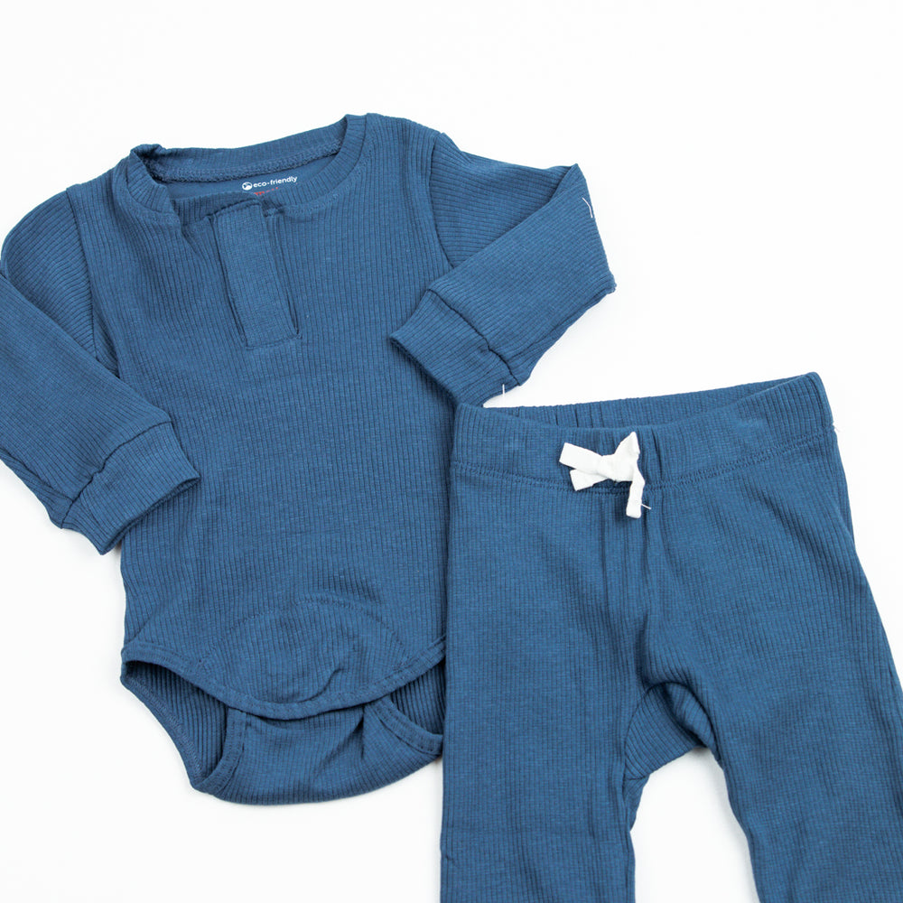 Magnetic Me LS Bodysuit & Pant | Symphony Blue Rib