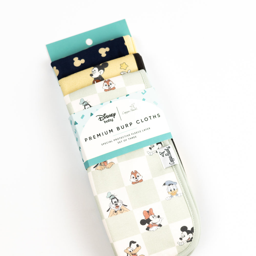 Copper Pearl Burp Cloth Set | Mickey Mouse & Friends