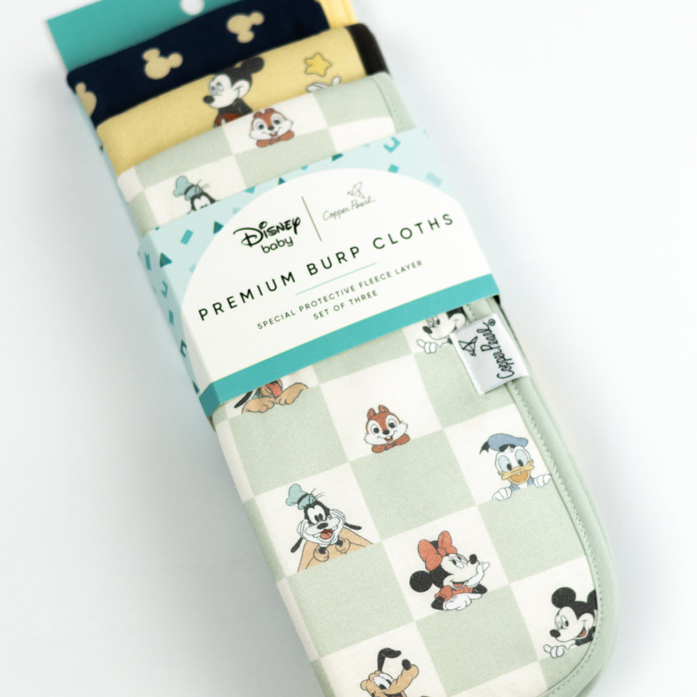 Copper Pearl Burp Cloth Set | Mickey Mouse & Friends