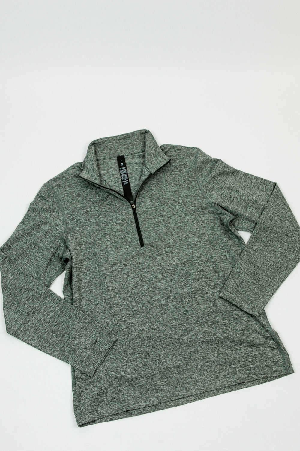 Men's Soft Jersey Half Zip | Heathered Slate Brown/Heathered Jade Grey