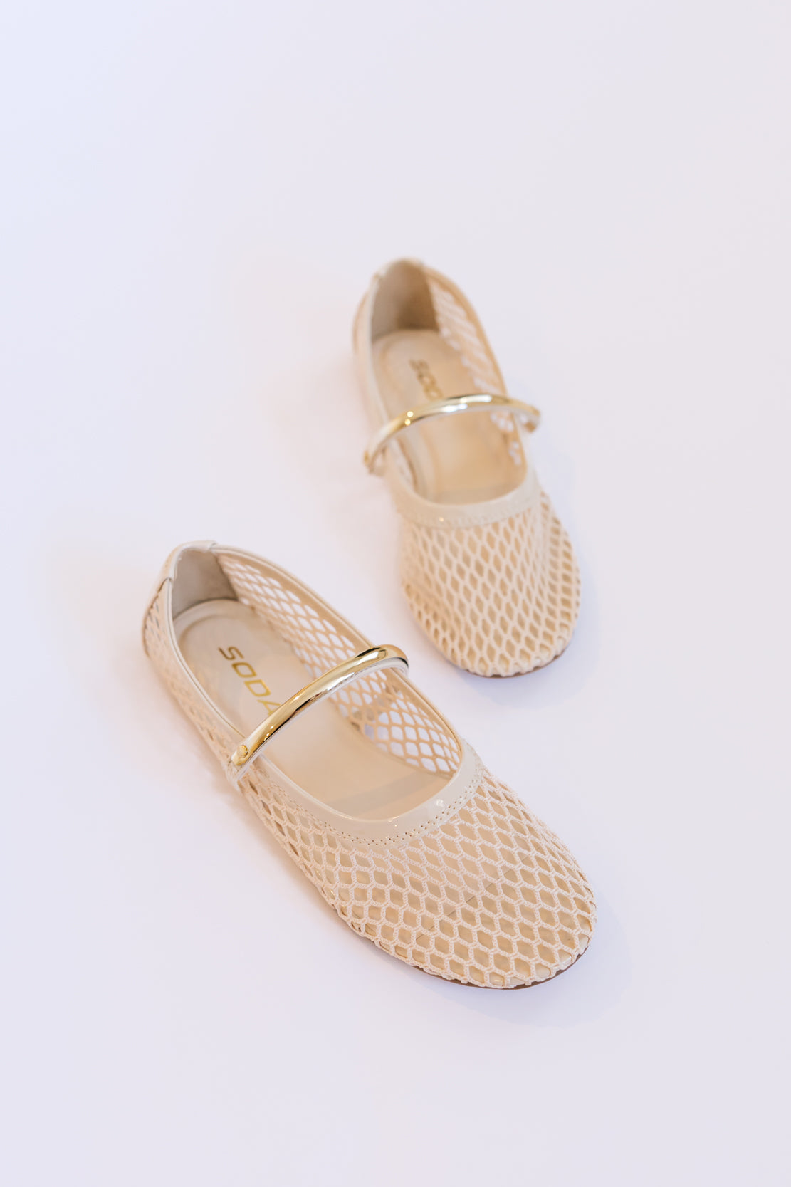Meghan Mesh Flat | Bone