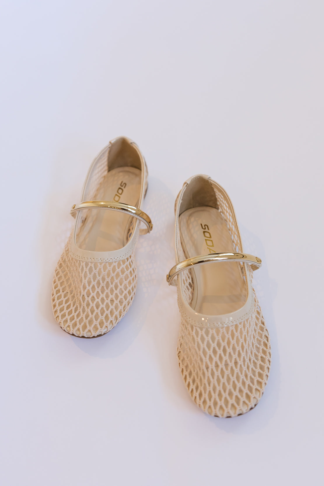 Meghan Mesh Flat | Bone