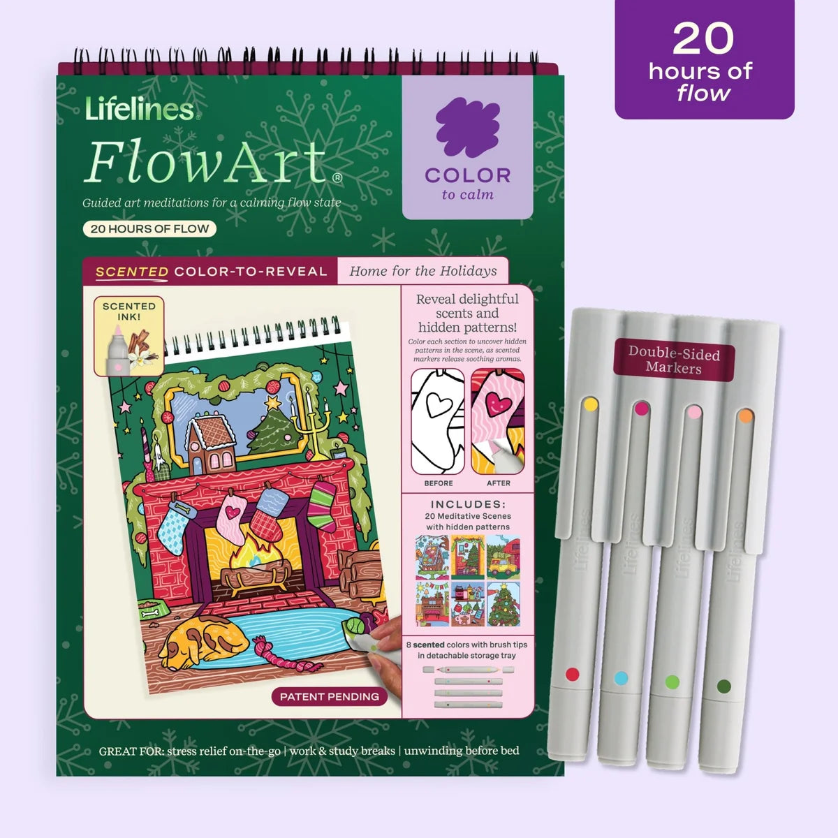 FlowArt Color to Reveal | Home for the Holidays