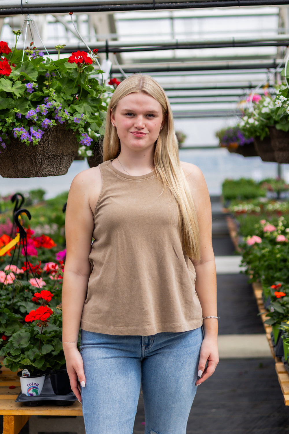 Jenna Knit Tank | Mocha Brown