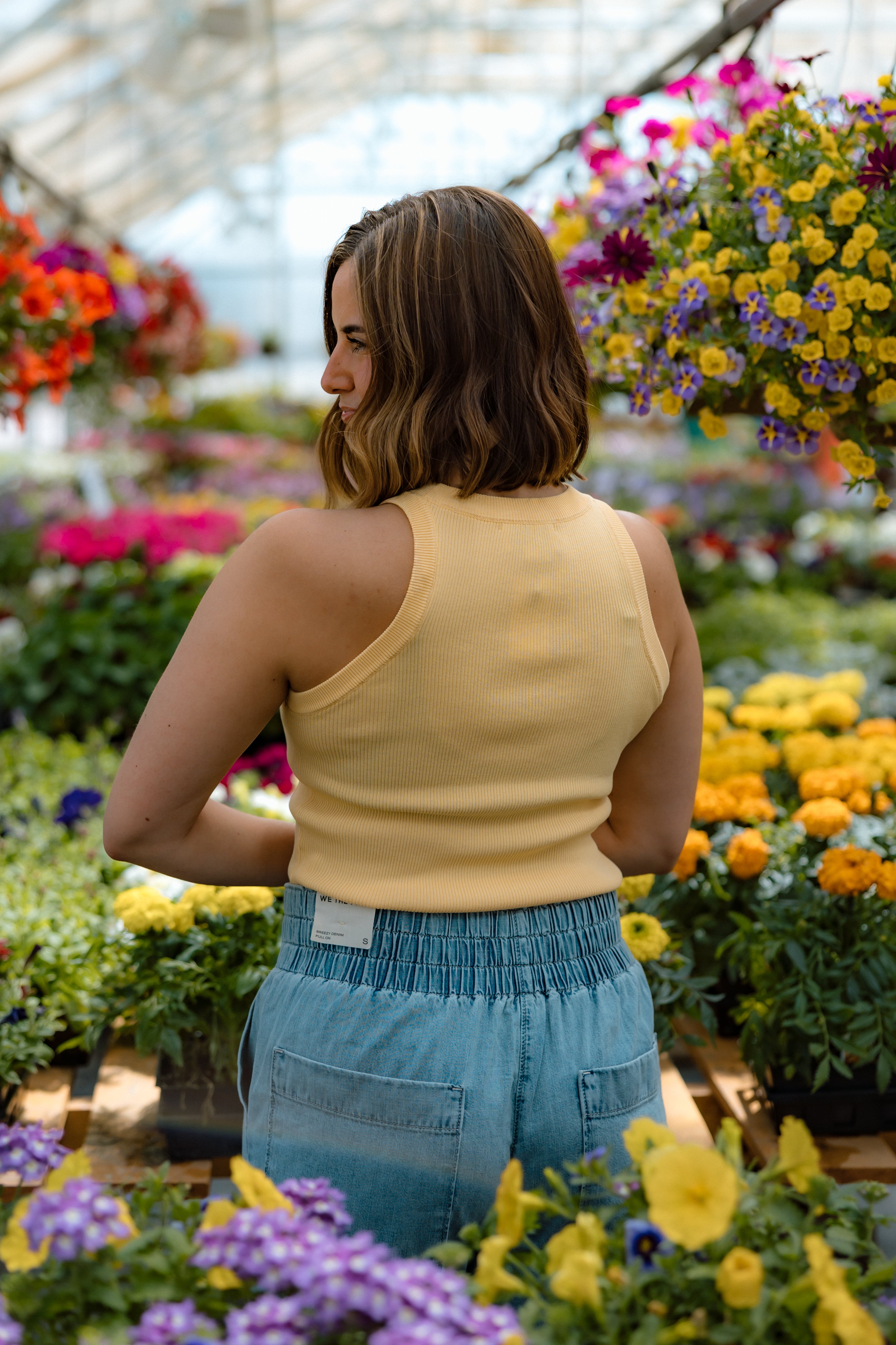 Monroe Ribbed Tank Top | Butter Yellow