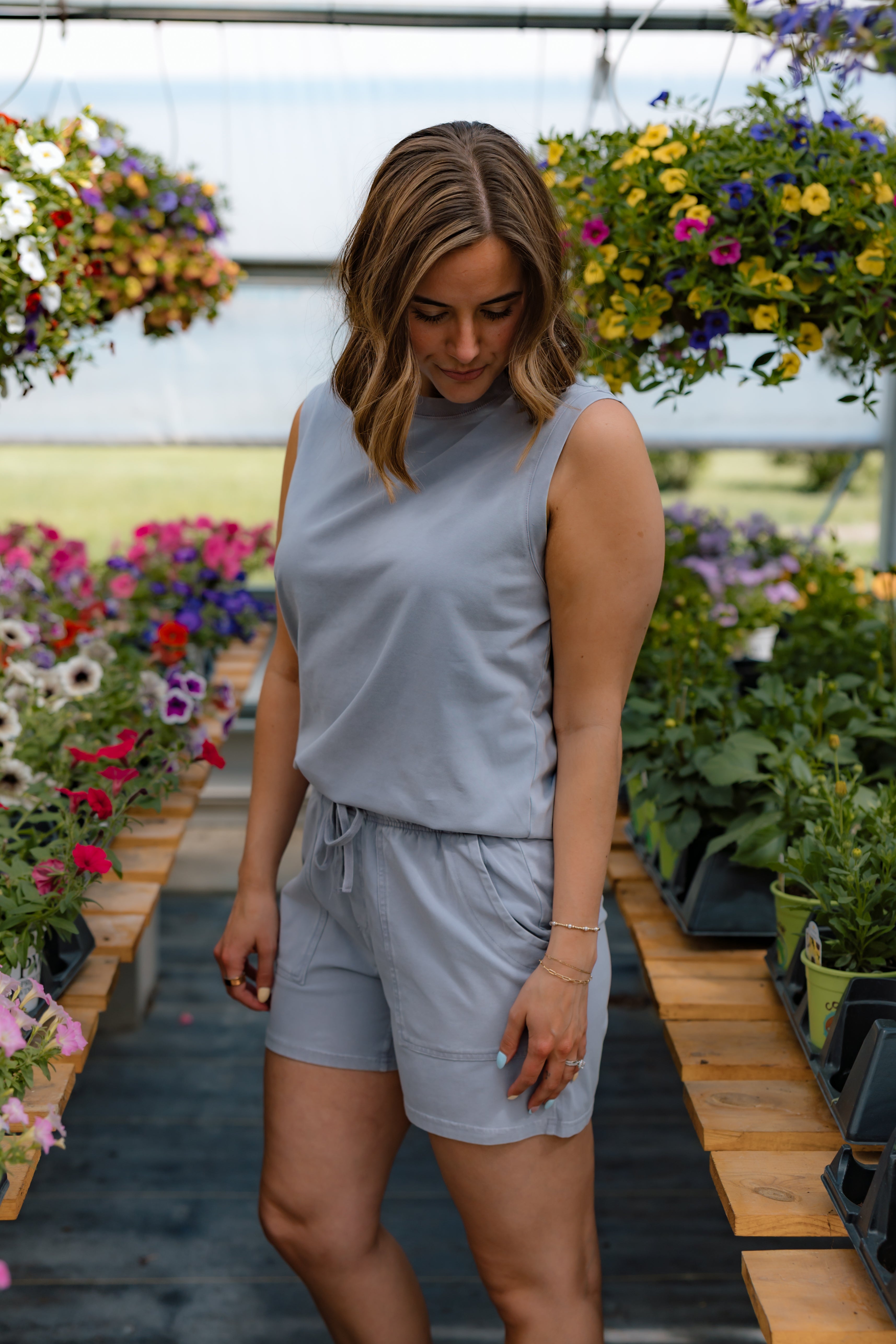 Moca Basic Shorts | Lilac Gray