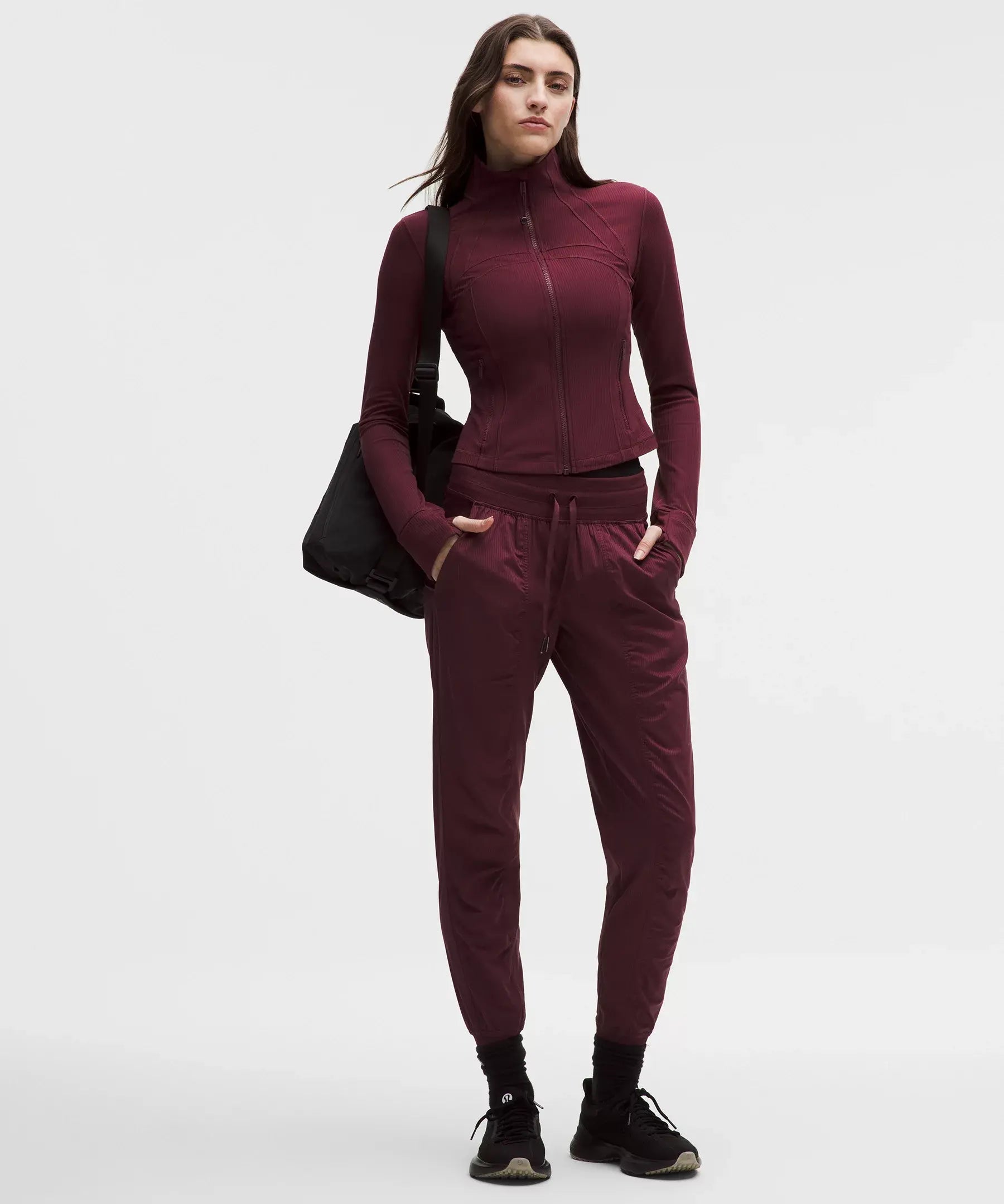 Dance Studio Mid-Rise Jogger *Full Length | Burgundy Bay