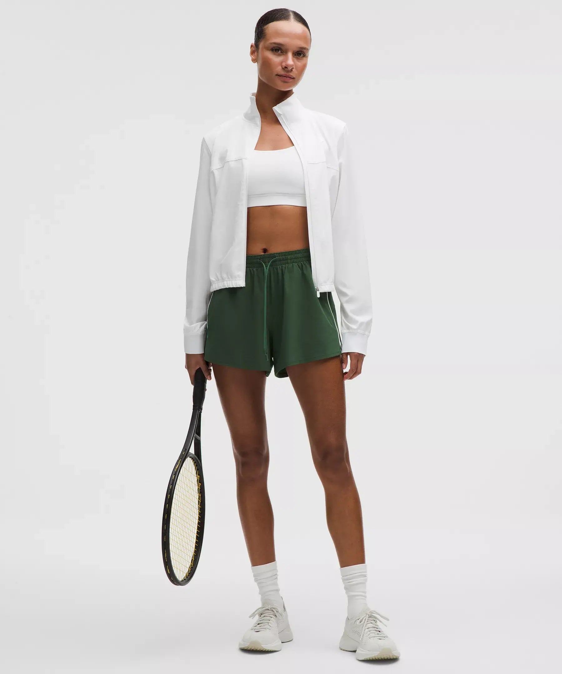 Court Rival High-Rise Short 3" | Ivy Grove/White