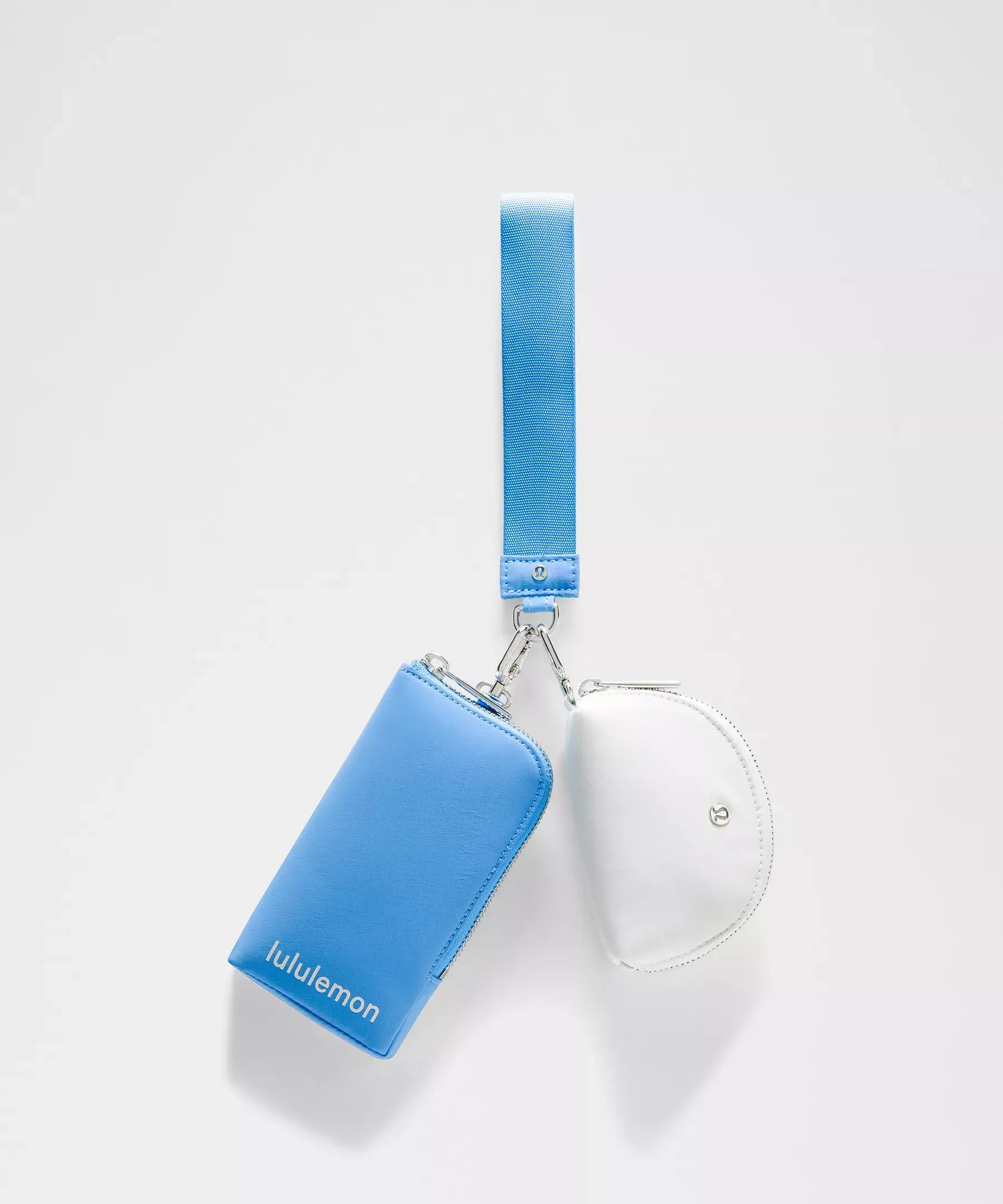 Dual Pouch Wristlet *Wallet | Ocean Wave/Polo Pastel/Silver