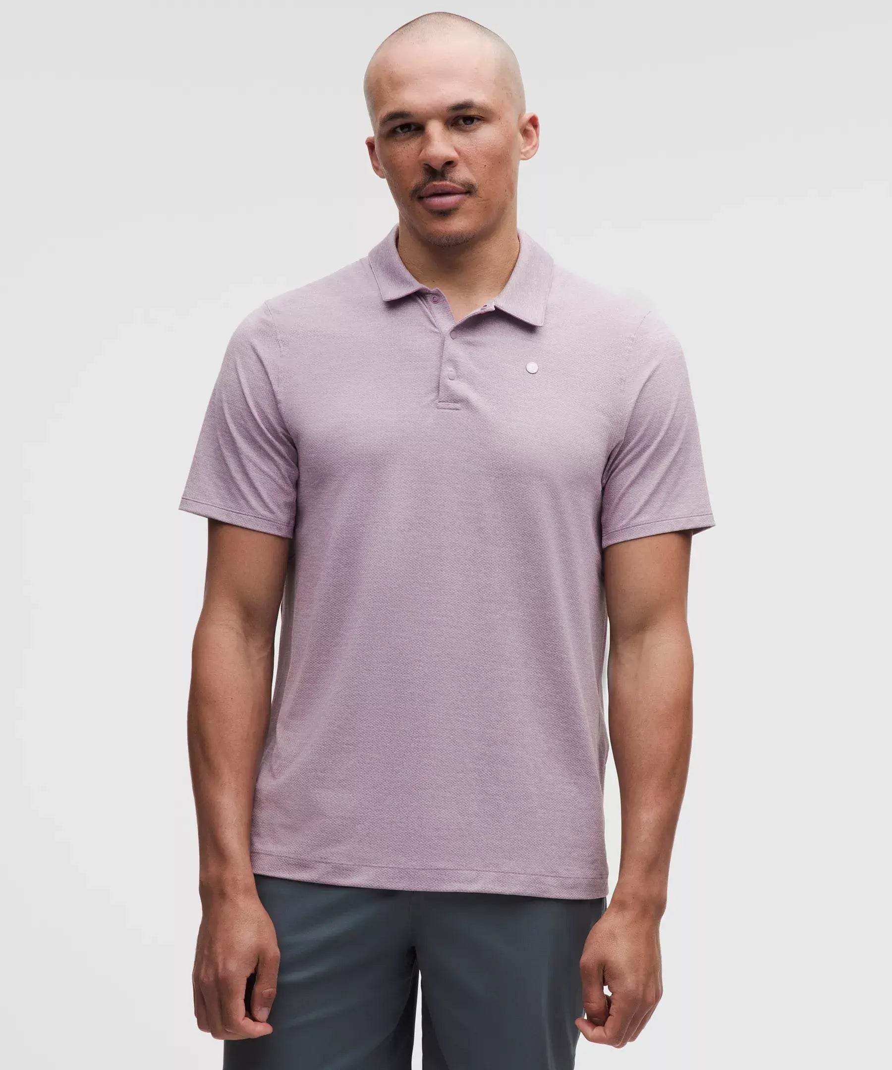Men's Logo Sport Polo Short Sleeve | Heathered Lotus Lavender