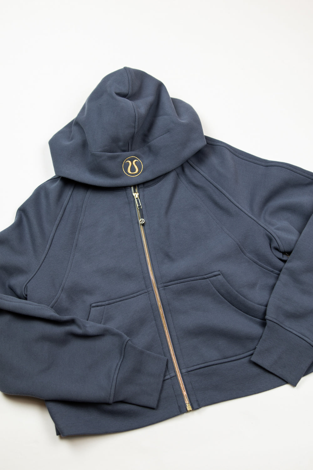 Scuba Oversized Full Zip Hoodie | Shade/Gold