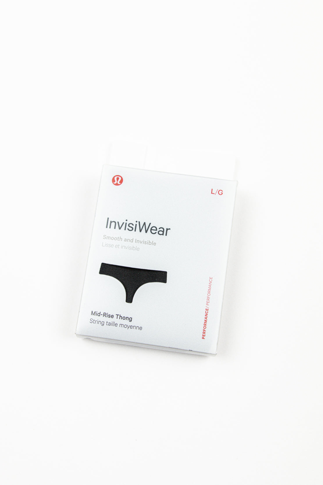 InvisiWear Mid Rise Thong | Black