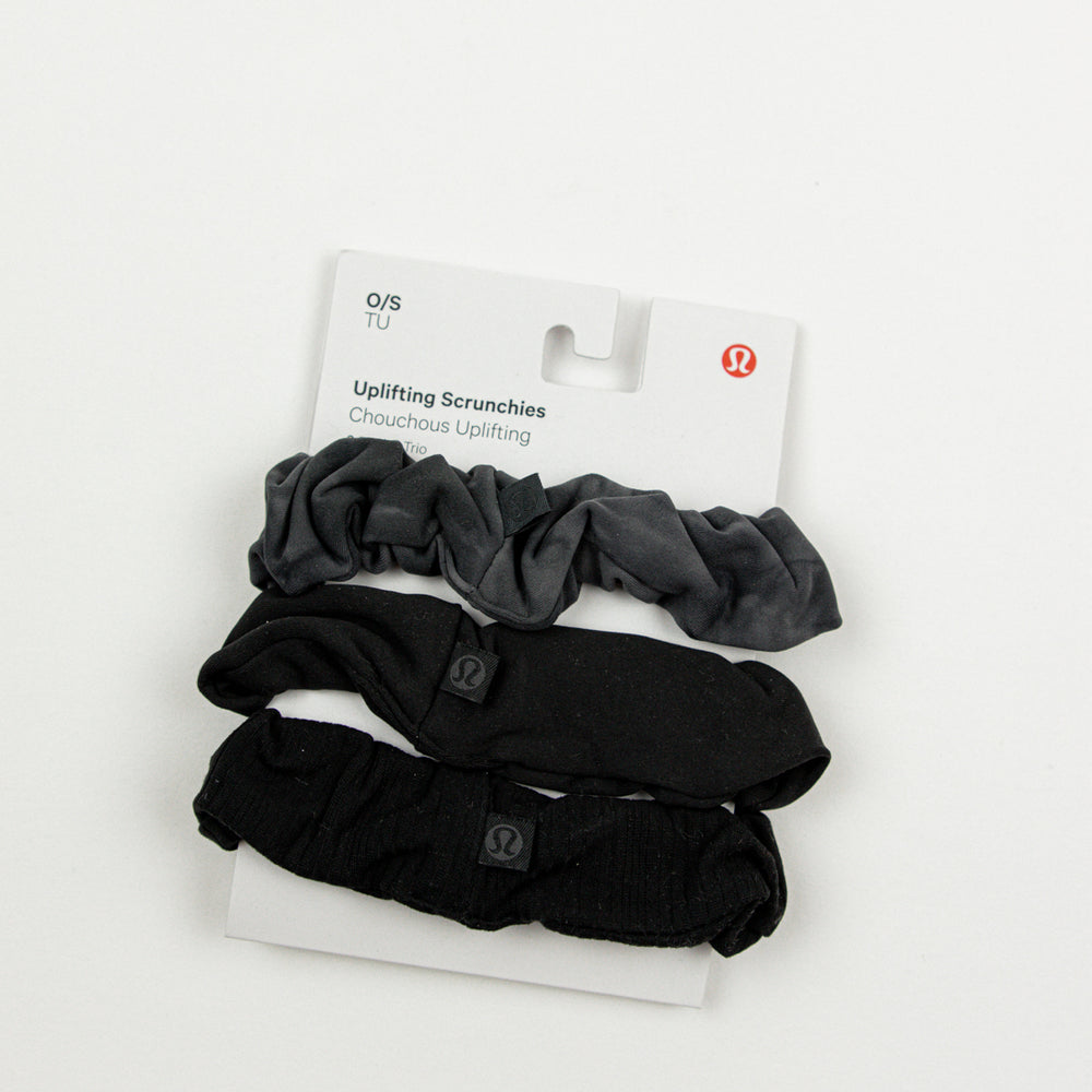 Uplifting Scrunchies 3 Pack | Black/Diamond Dye Pitch Grey Graphite Grey/Black