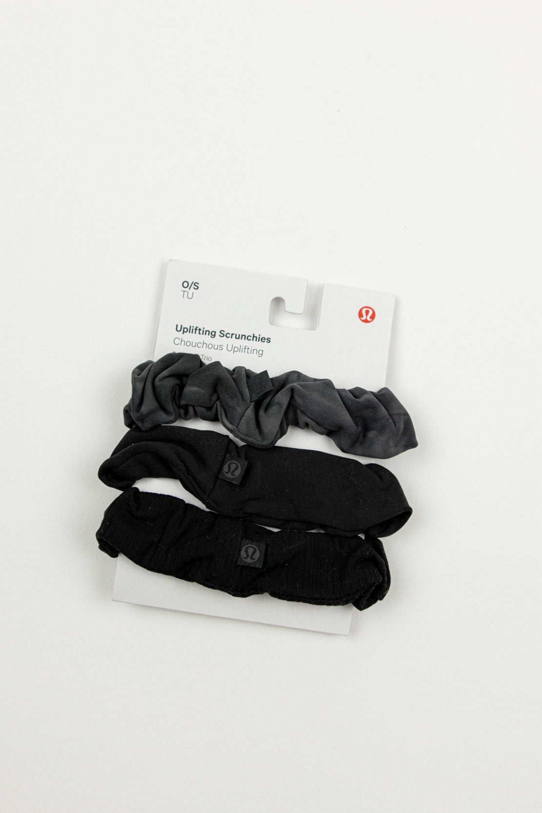 Uplifting Scrunchies 3 Pack | Black/Diamond Dye Pitch Grey Graphite Grey/Black