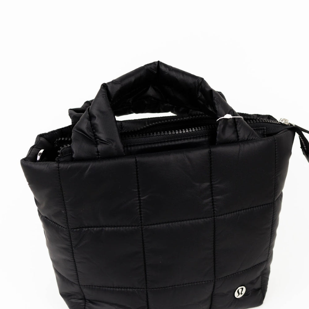 Quilted Grid Tote Bag Mini 5L | Black