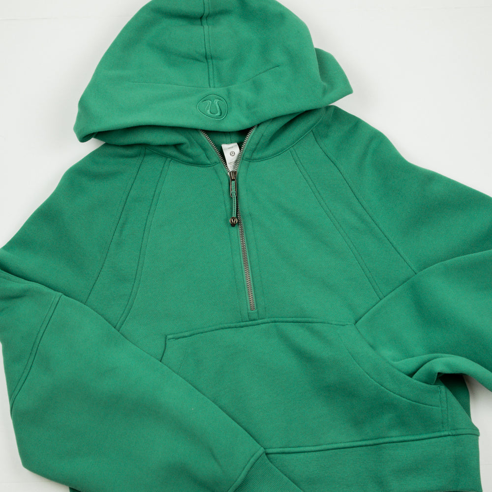 Scuba Oversized Half Zip Hoodie | Cascadia Green