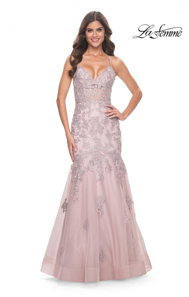 strapless open back dress ASHLEYlauren Style 12357 main image 0