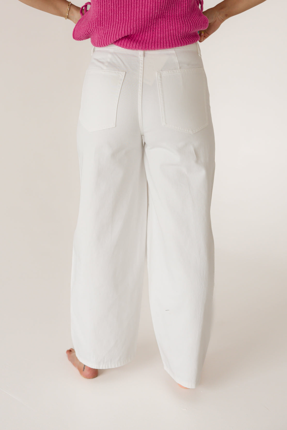 Briley Wide Leg Pant | White