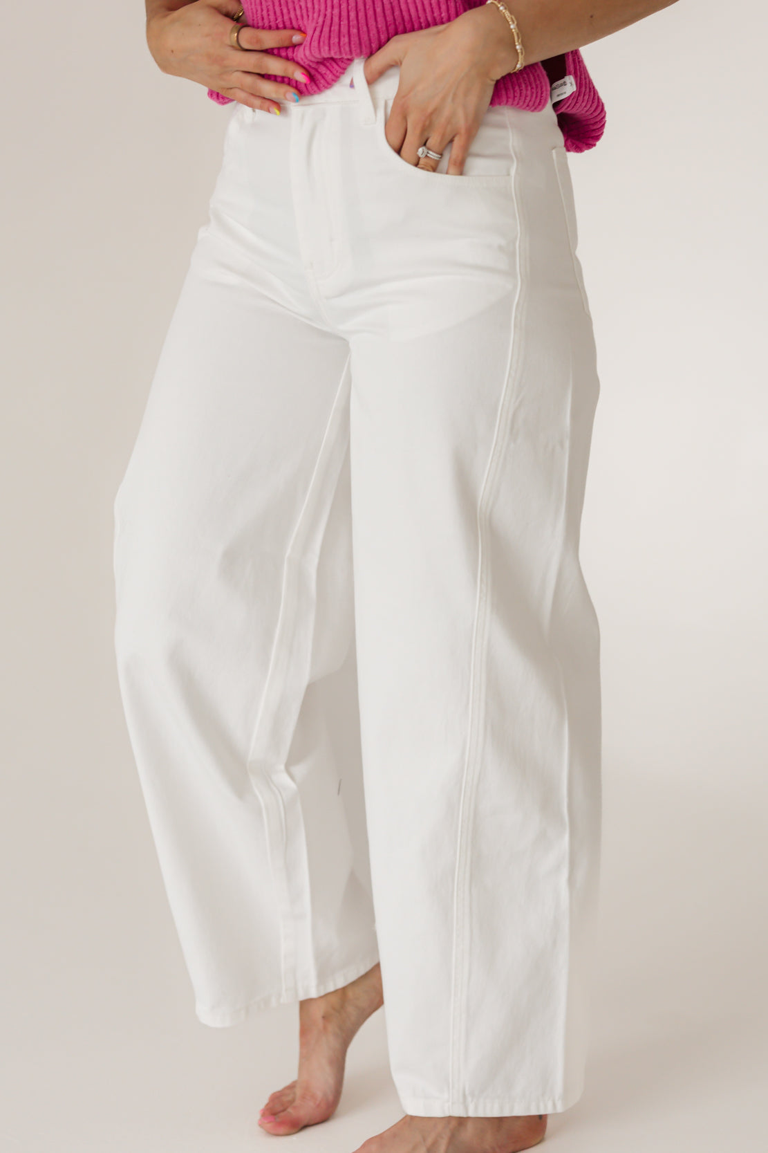 Briley Wide Leg Pant | White