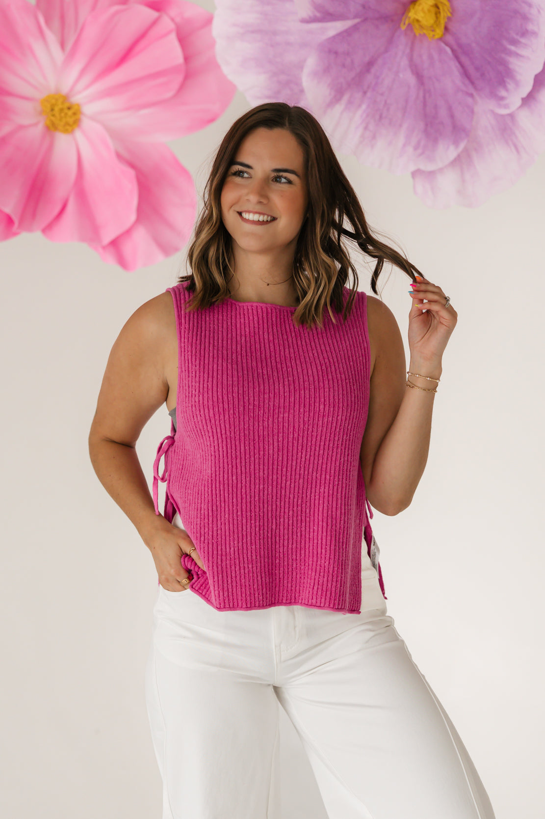 Lizzie Sweater Top | Island Flower