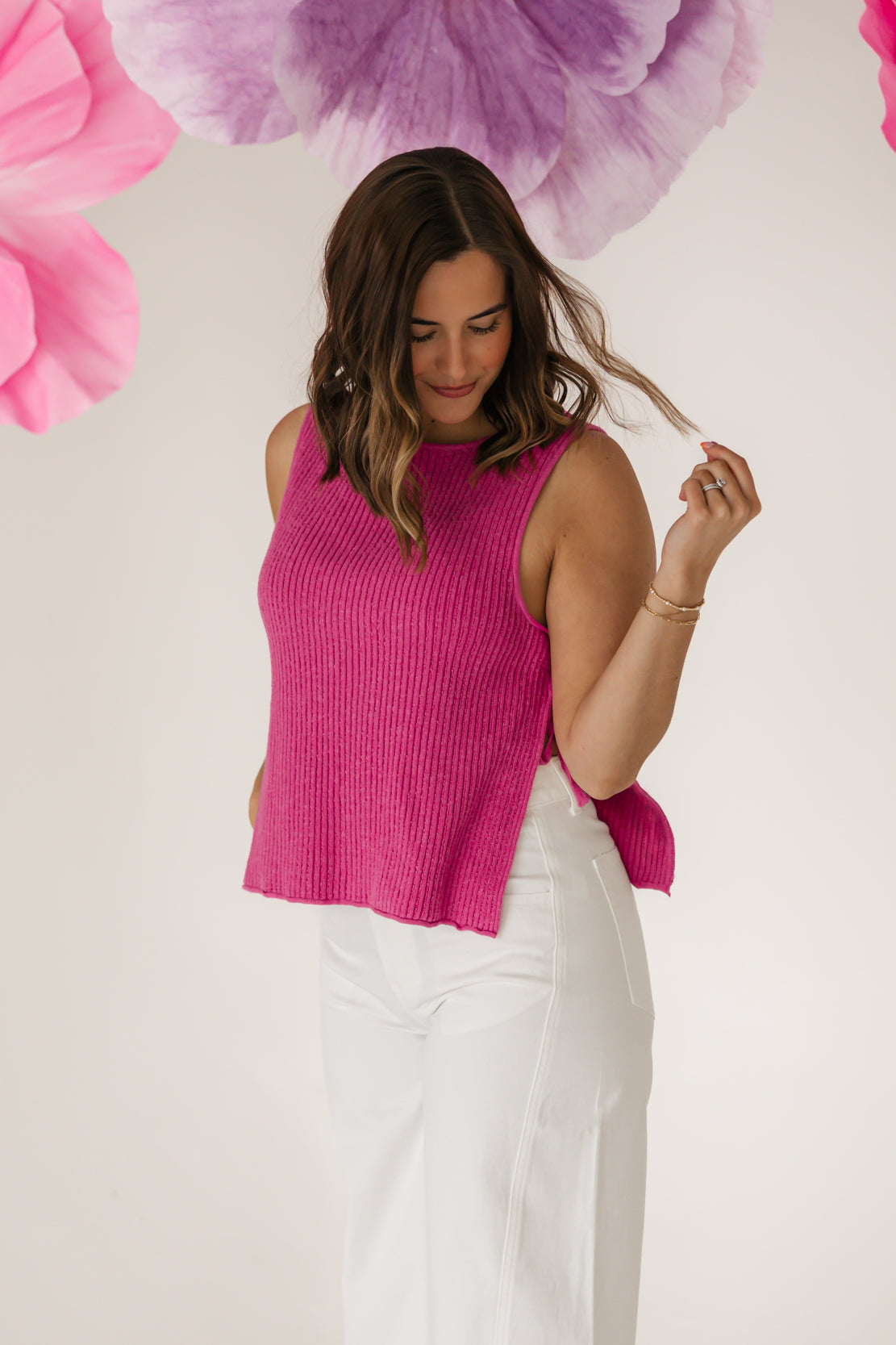 Lizzie Sweater Top | Island Flower
