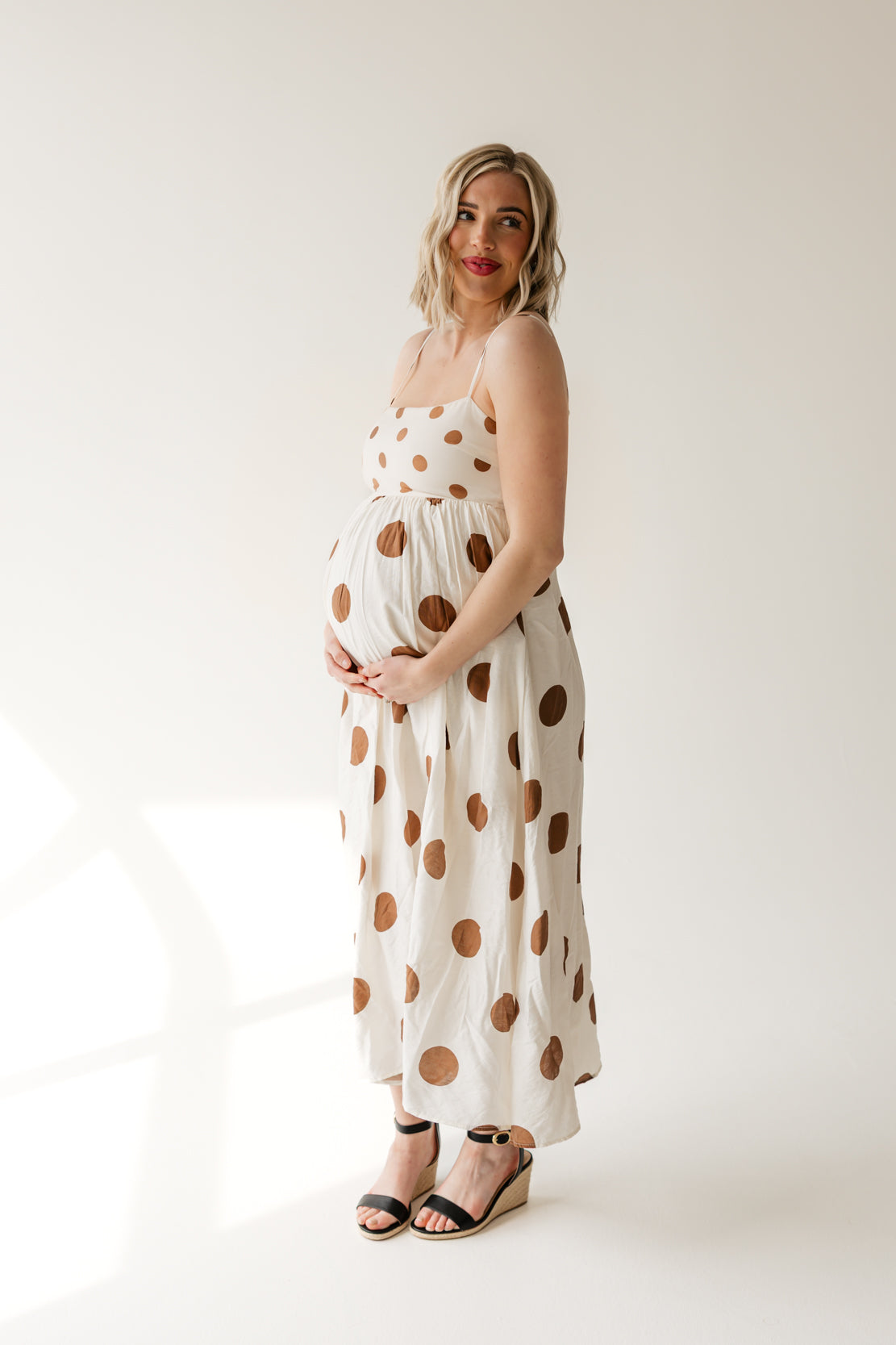 Willow Polka Dot Maxi Dress | Brown