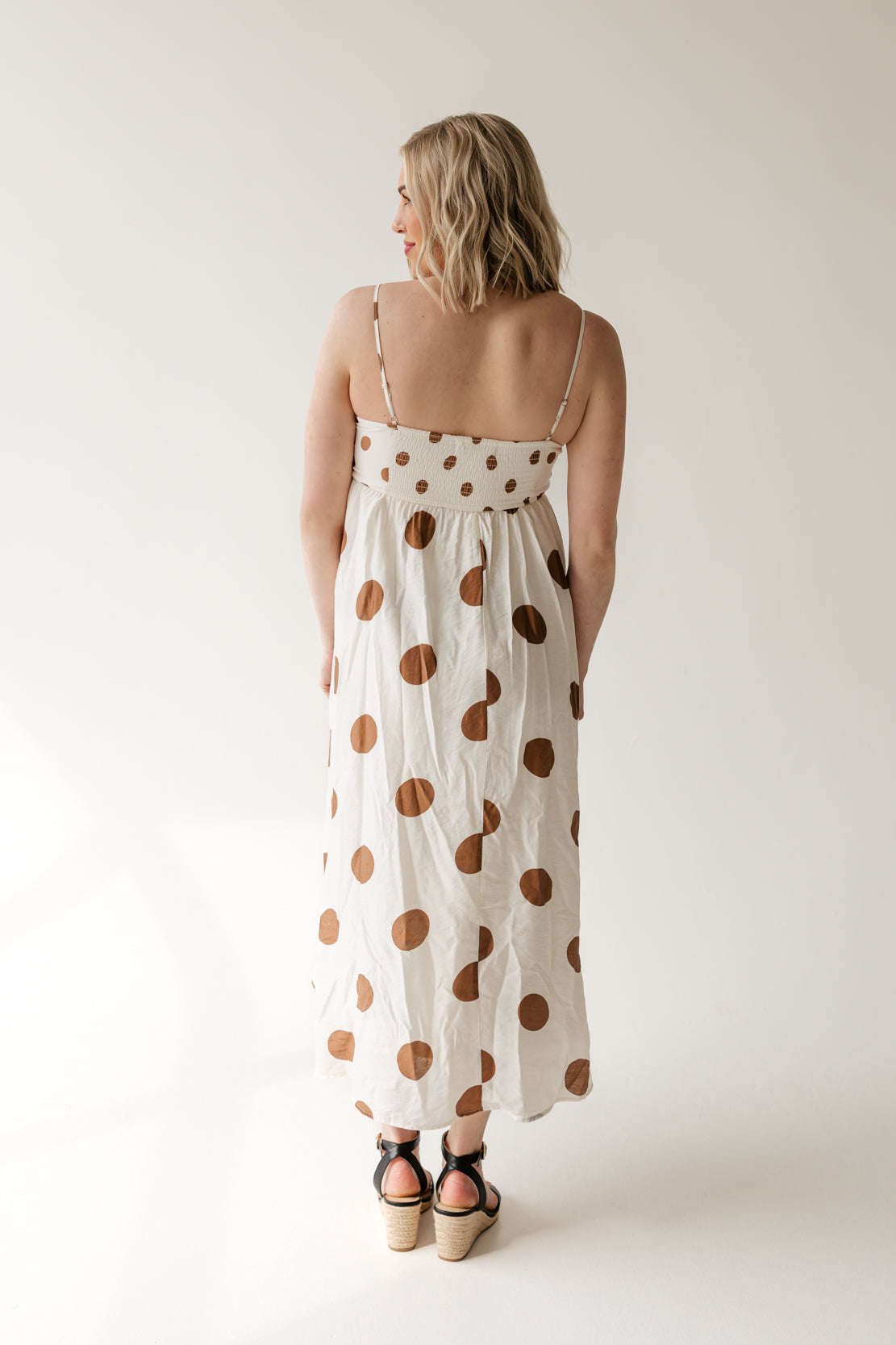 Willow Polka Dot Maxi Dress | Brown
