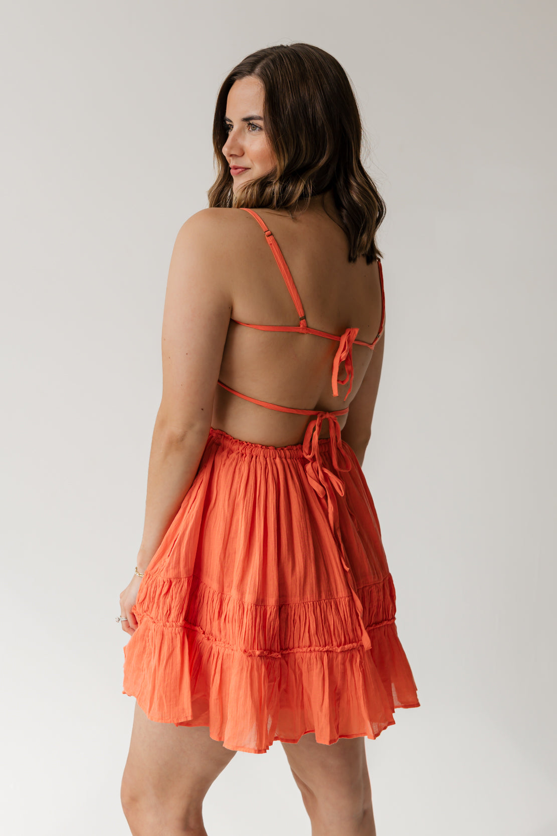 Taking Sides Mini Dress | Fusion Coral