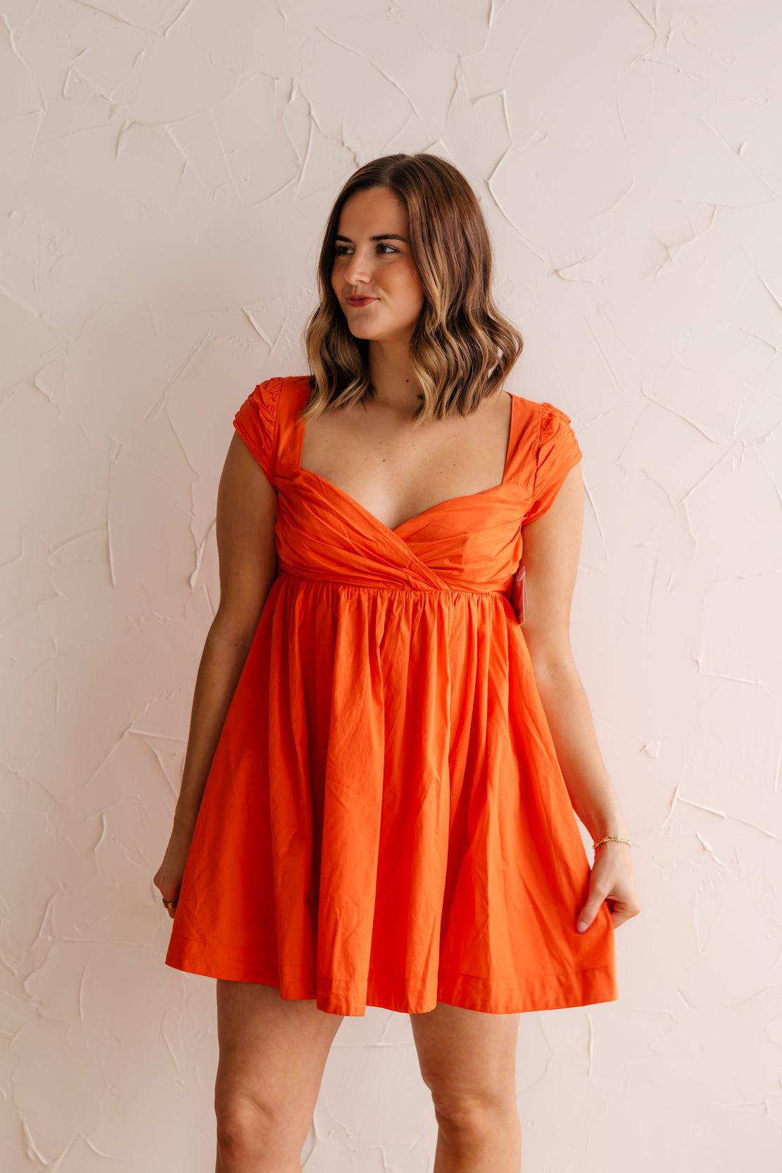 Sunbeam Mini Dress | Mandarin Red