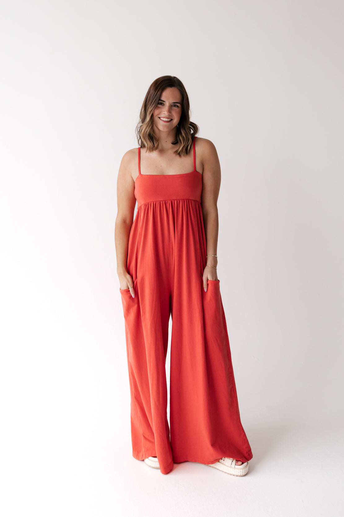 Hot Shot Strappy Onesie | Grapefruit