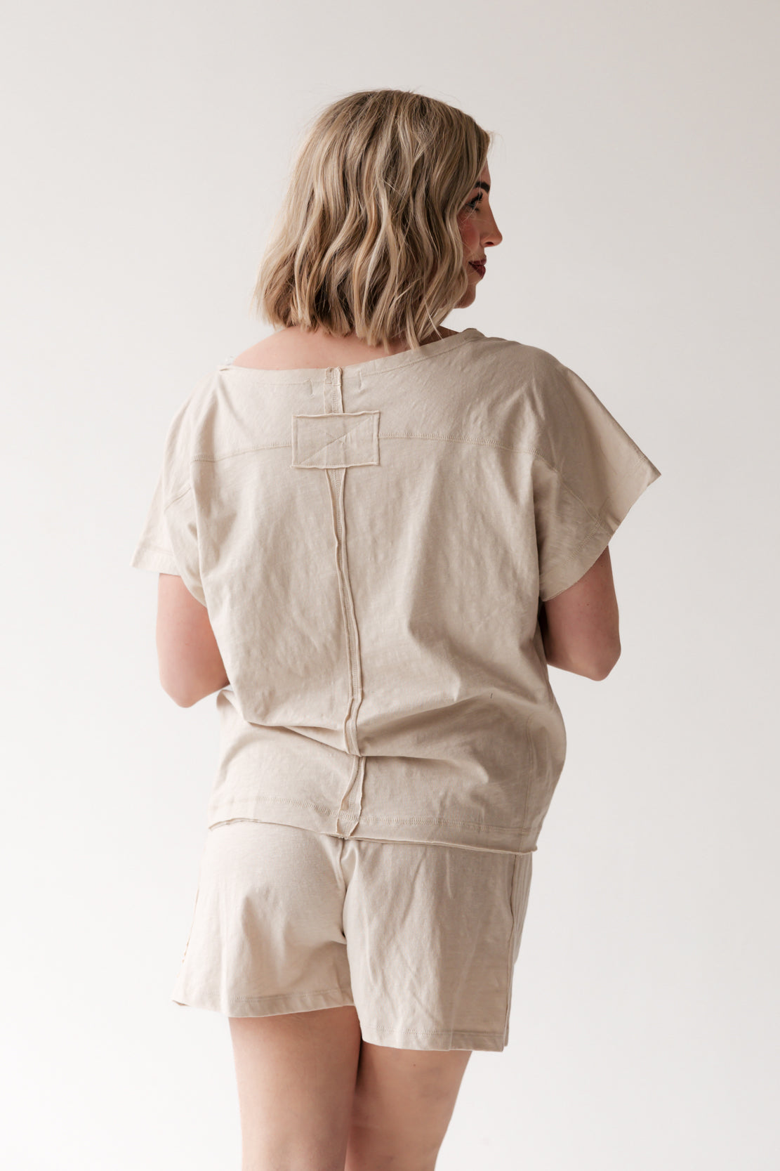 Shelby Short Sleeve Tee | Sand Beige