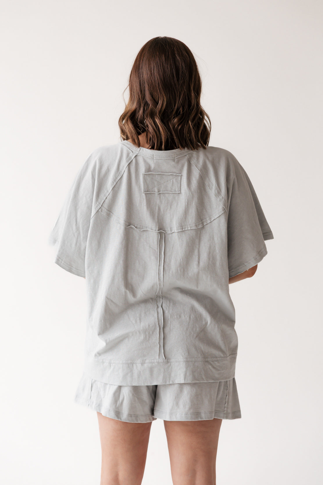 Blair Oversized Tee | Light Grey