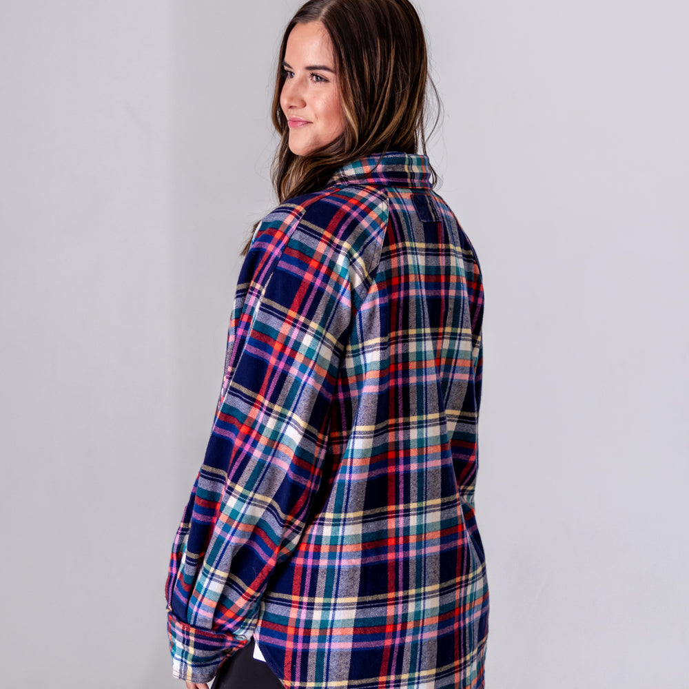 
                      
                        We The Free Girl Meets Boy Plaid Shirt | Navy Combo
                      
                    