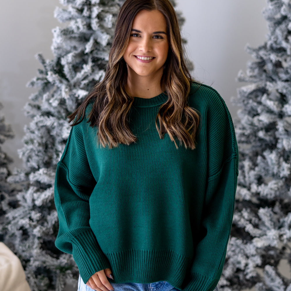 Kelly Oversized Sweater | Dark Green