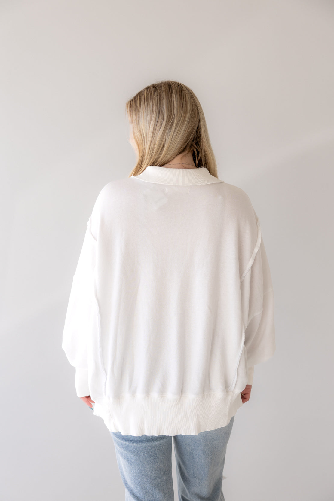 We The Free Camden Henley Sweatshirt | Optic White