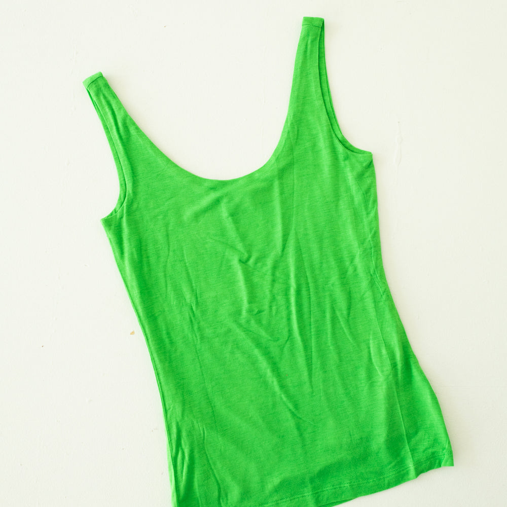 Kamryn Scoop Neck Tank | Green