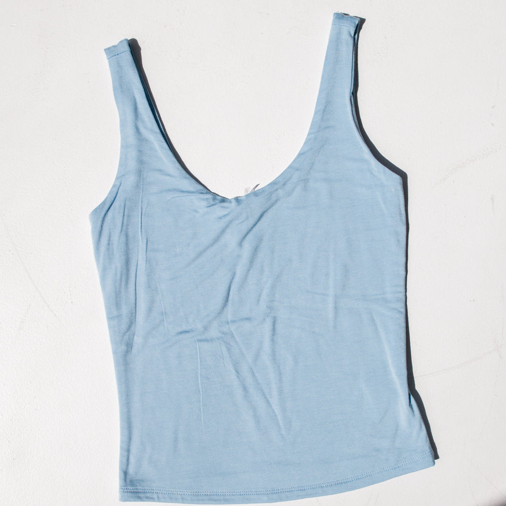 Talia Scoop Neck Tank | Sky