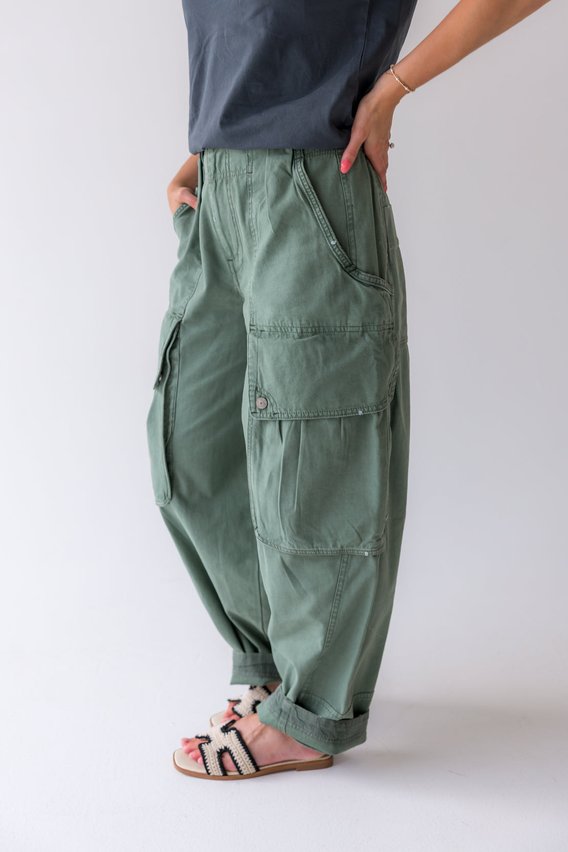 Brentwood Slouch Pants | Aged Green