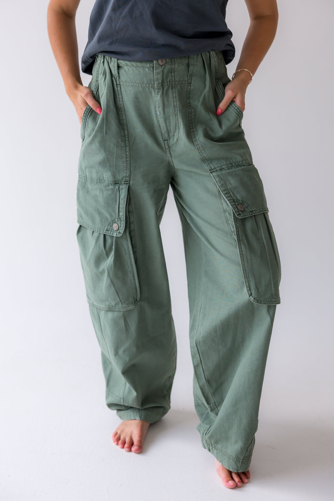 Brentwood Slouch Pants | Aged Green
