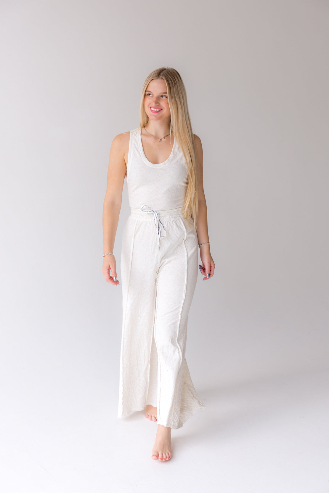 Wait A Minute Jumpsuit | Oatmeal Combo