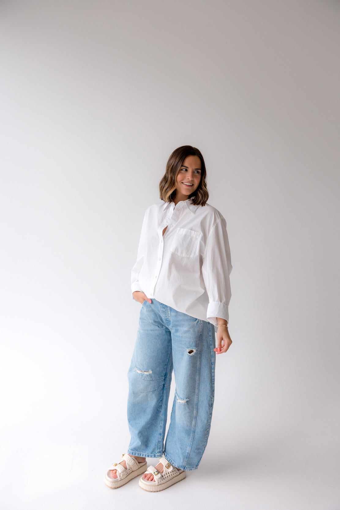 Sabine Tailored Shirt | Parchment