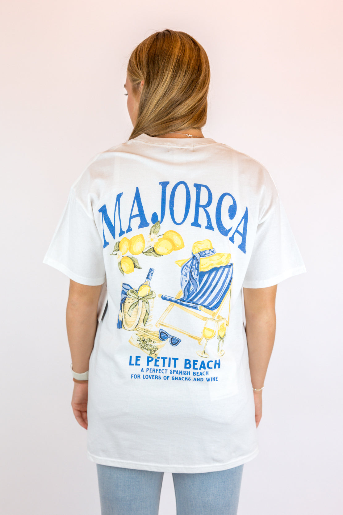 Majorca Beach Day Tee | White